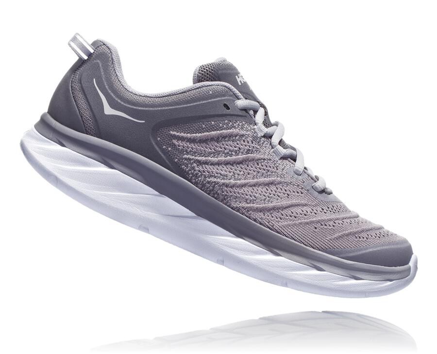 Hoka One One Womens Running Shoes - Akasa - Grey - GJIC82915